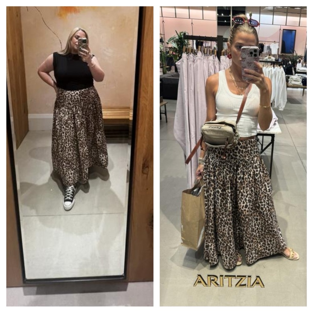 Anthropologie Mara Mara Leopard Print Basque Waist Drop Waist Maxi Skirt NWT - Picture 13 of 16